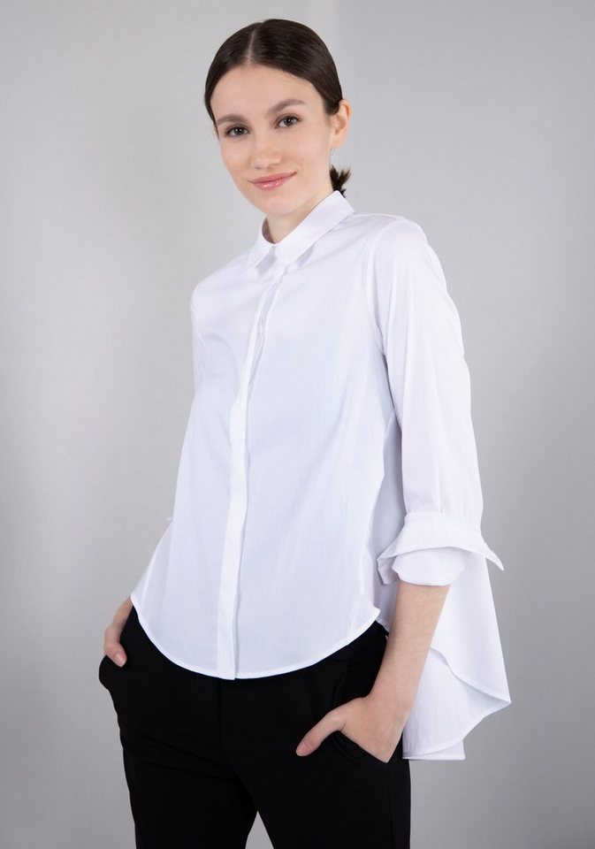 IMPERIAL Klassische Bluse IMP-C ED4BBE glockenförmige Form mit Bogensaum günstig online kaufen