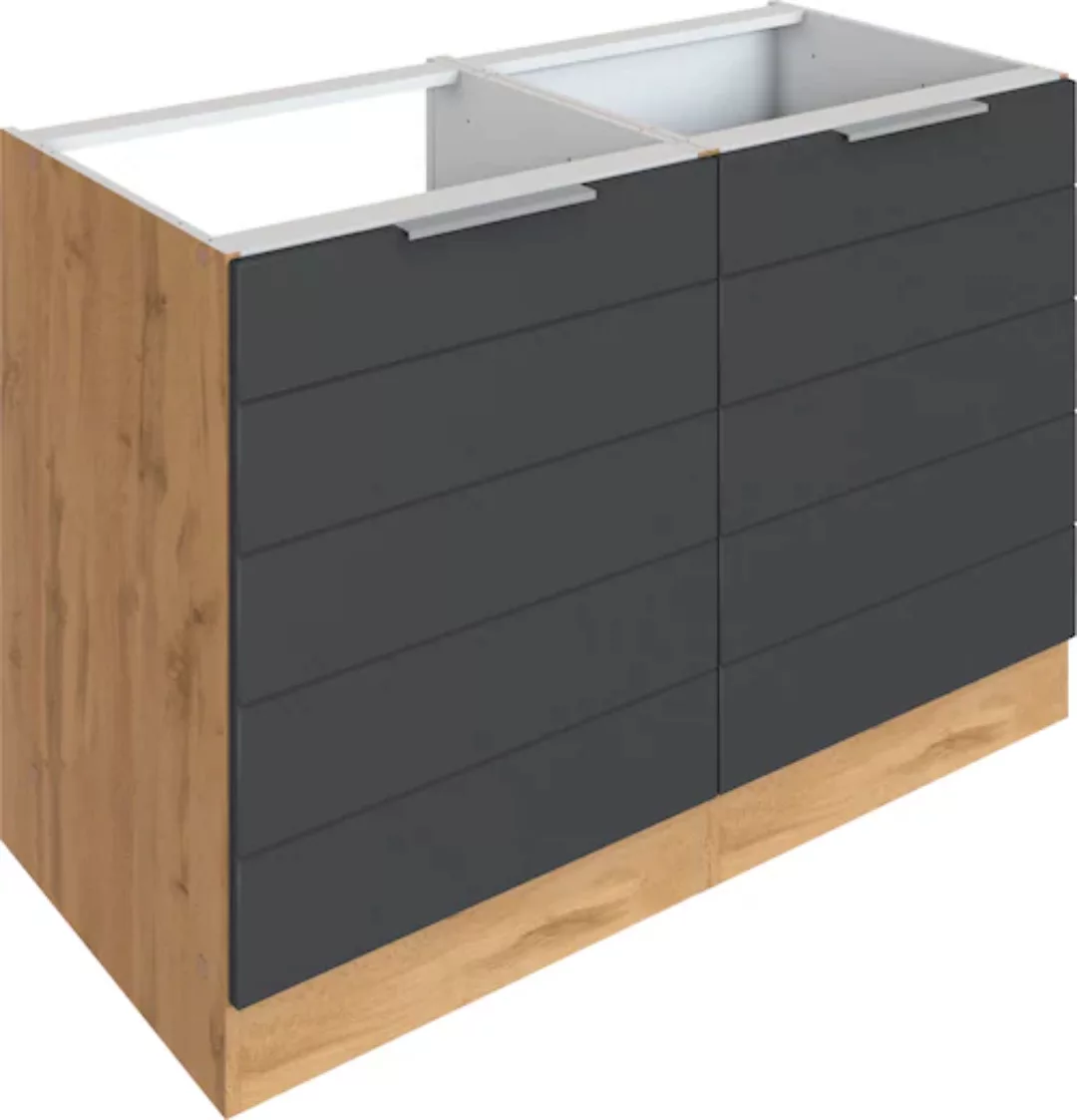 KOCHSTATION Spülenschrank "KS-Luhe", 120 cm breit, hochwertige MDF-Fronten günstig online kaufen