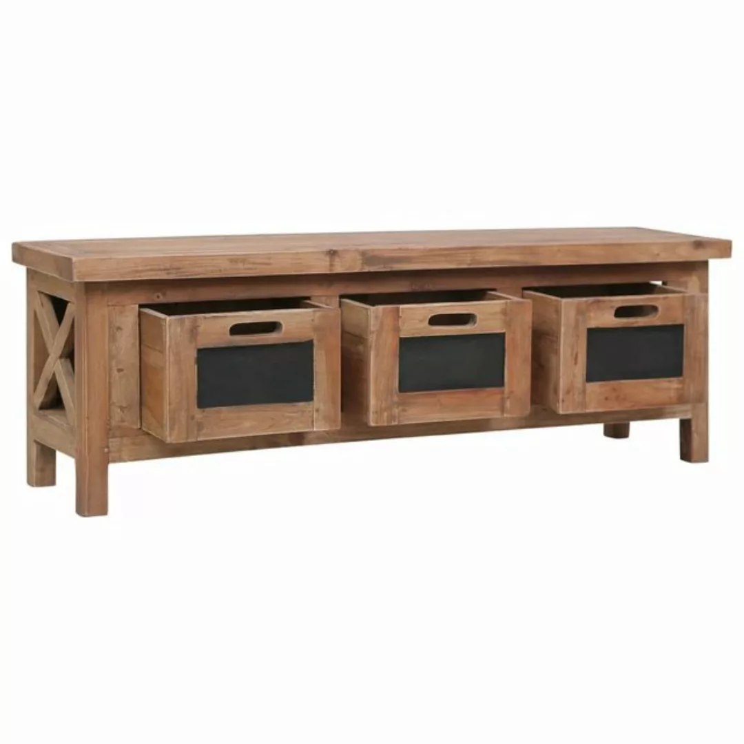 vidaXL TV-Schrank TV-Schrank mit 3 Schubladen 1203040 cm Massivholz Mahagon günstig online kaufen