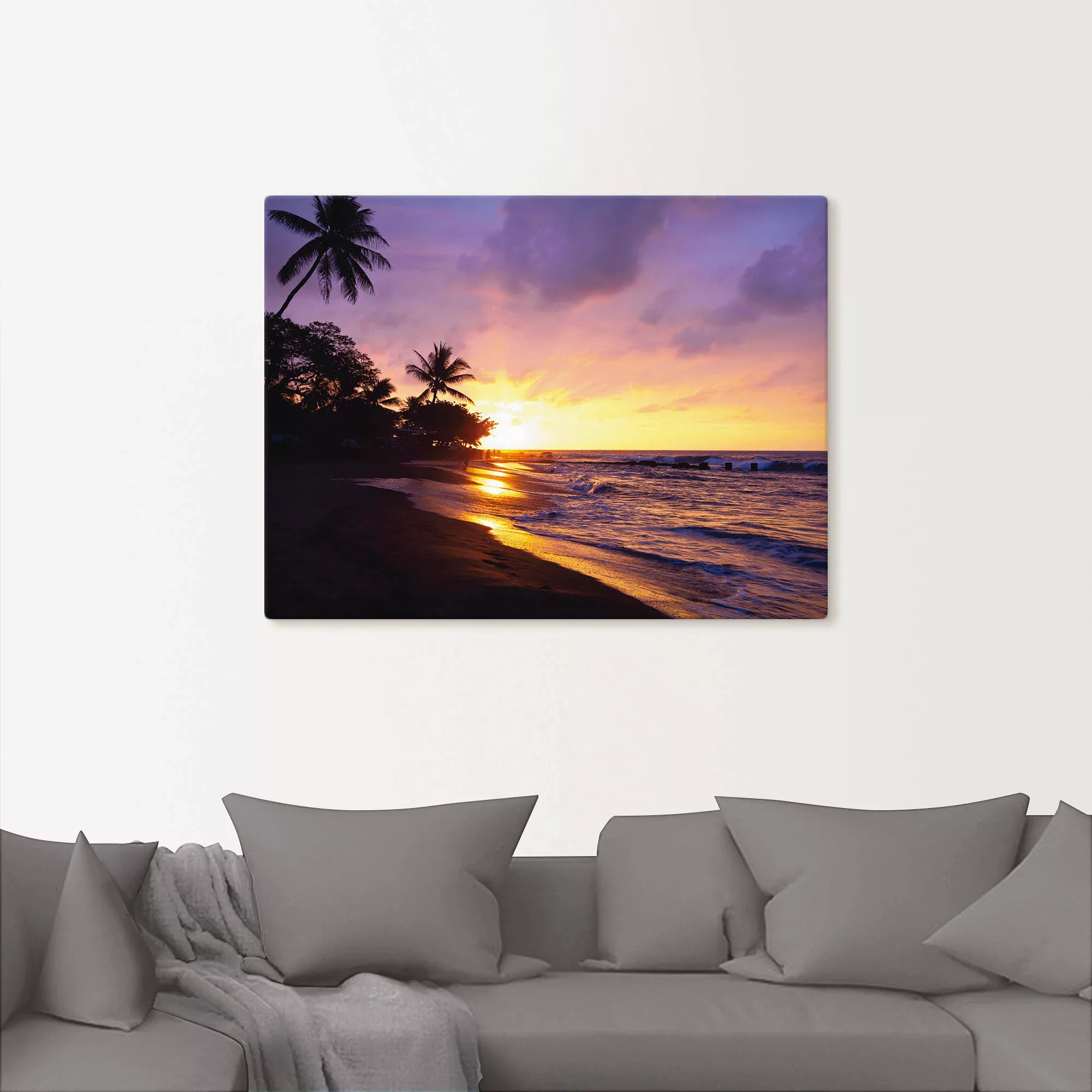 Artland Wandbild "Tropischer Strand", Sonnenaufgang & -untergang, (1 St.), günstig online kaufen