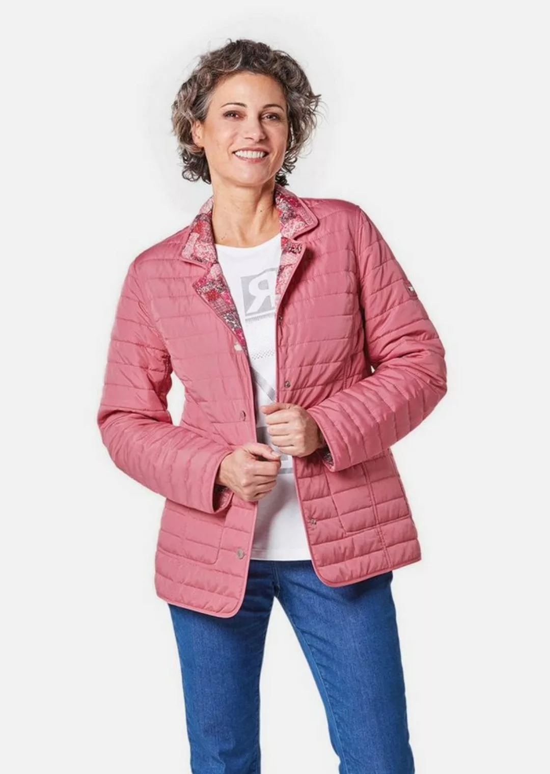 GOLDNER Steppjacke Kurzgröße: Leichte Druck-Steppjacke zum wenden günstig online kaufen