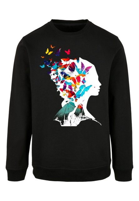 F4NT4STIC Kapuzenpullover Schmetterling Silhouette CREW Print günstig online kaufen