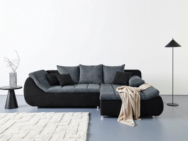 INOSIGN Ecksofa »Imola, elegant und modern, aktuelle Steppung im Sitz, bequ günstig online kaufen
