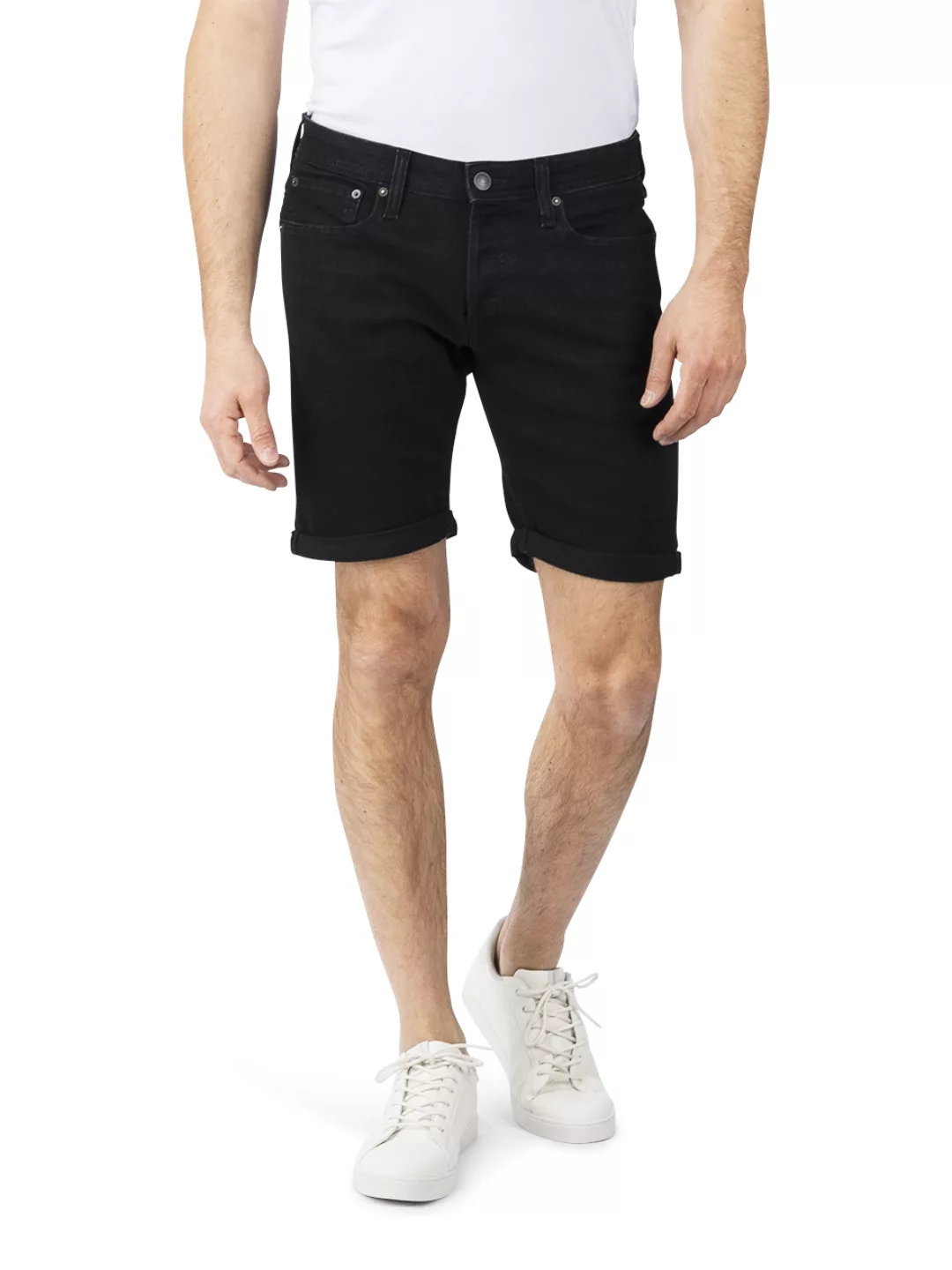 Jack & Jones Jeans Shorts Herren Stretch Kurz Regular Fit JJIRICK günstig online kaufen