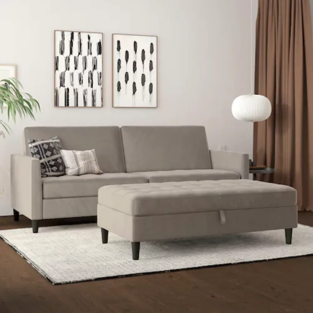 Dorel Home 3-Sitzer »Presley«, Sofa mit Bett-Funktion und verstellbarer Rüc günstig online kaufen