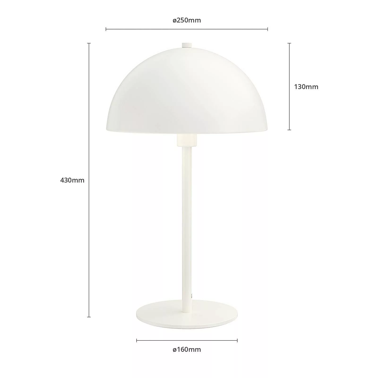 Dyberg Larsen Stockholm Tischlampe E14, 43 cm weiß günstig online kaufen