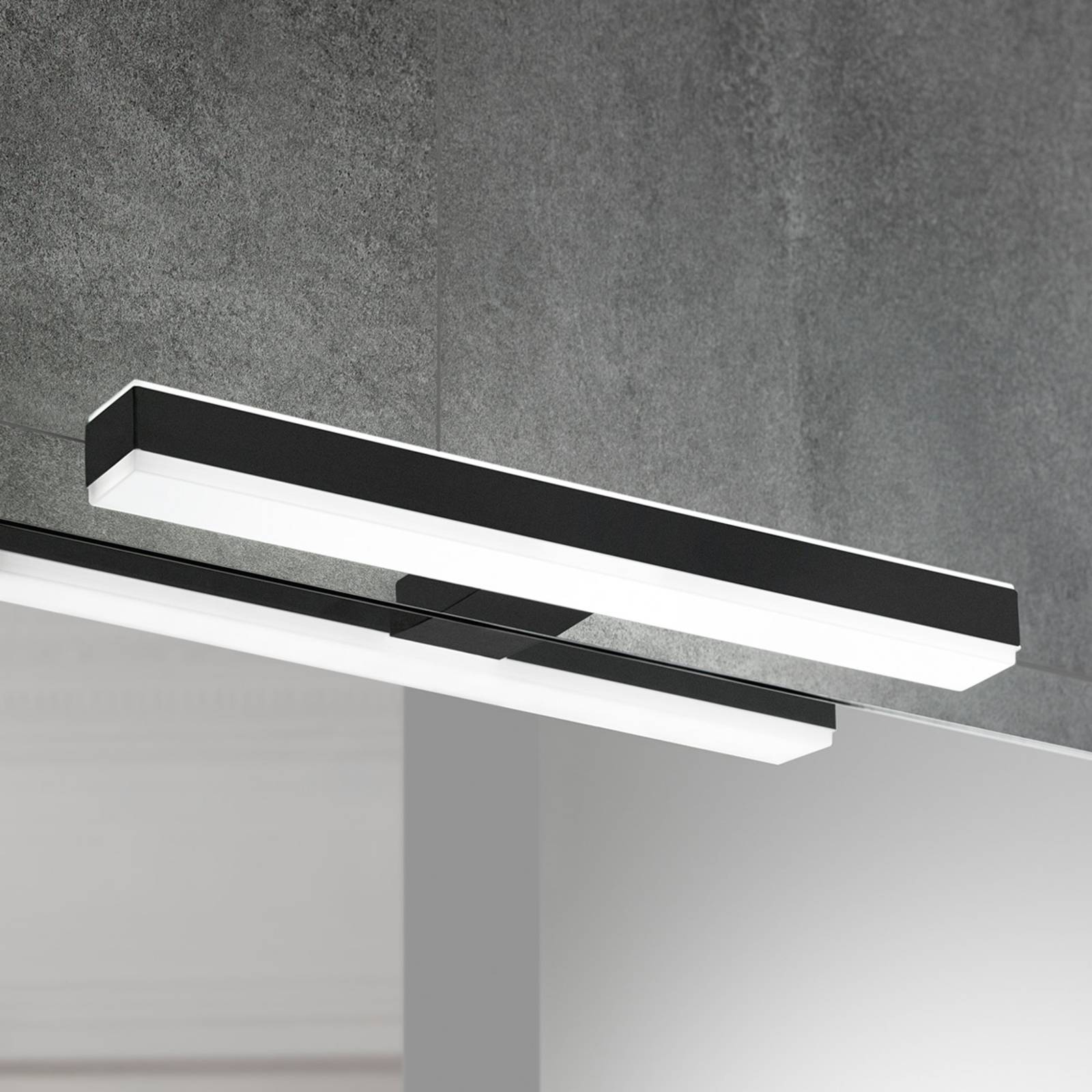 LED-Spiegellampe Veronica, Breite 30 cm, schwarz günstig online kaufen