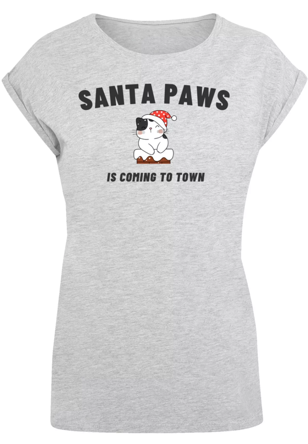 F4NT4STIC T-Shirt "Santa Paws Christmas Cat", Premium Qualität, Rock-Musik, günstig online kaufen
