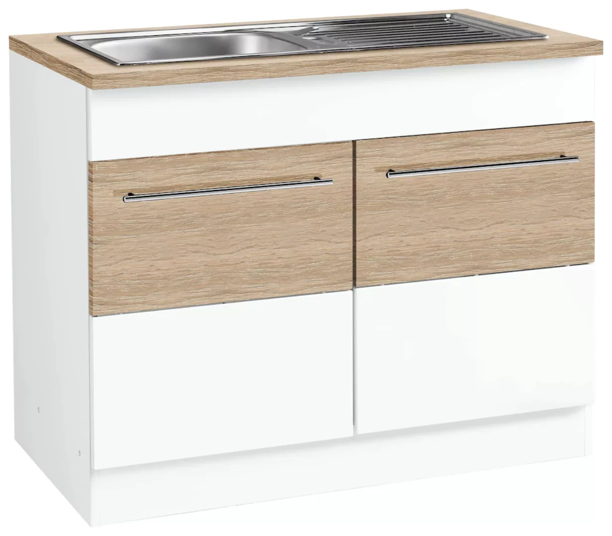 KOCHSTATION Spülenschrank "KS-Trient", 100 cm breit, inkl. Einbauspüle günstig online kaufen