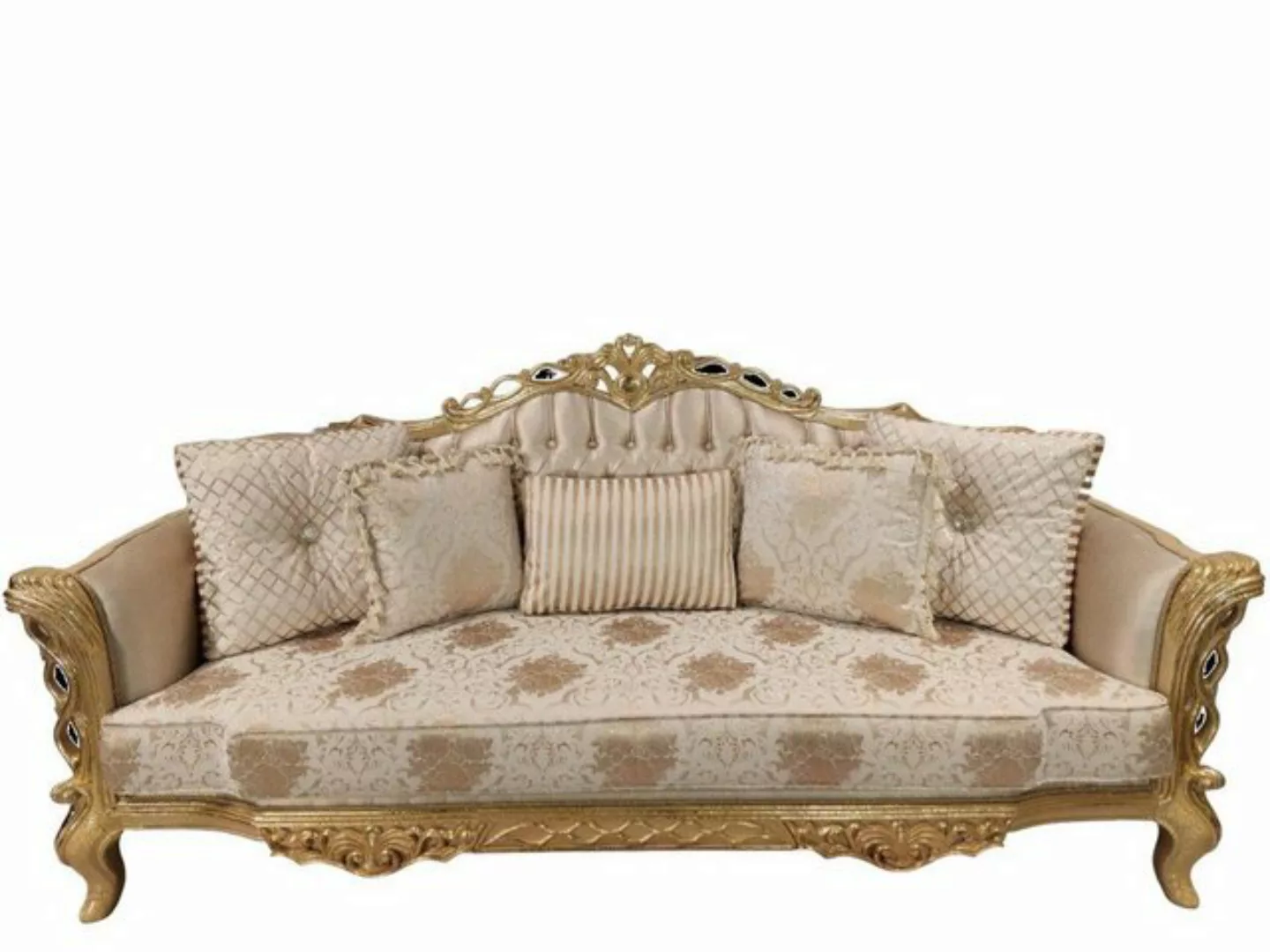 JVmoebel Sofa, Chesterfield Sofa Barock Couch Samt Dreisitzer Klassisches S günstig online kaufen