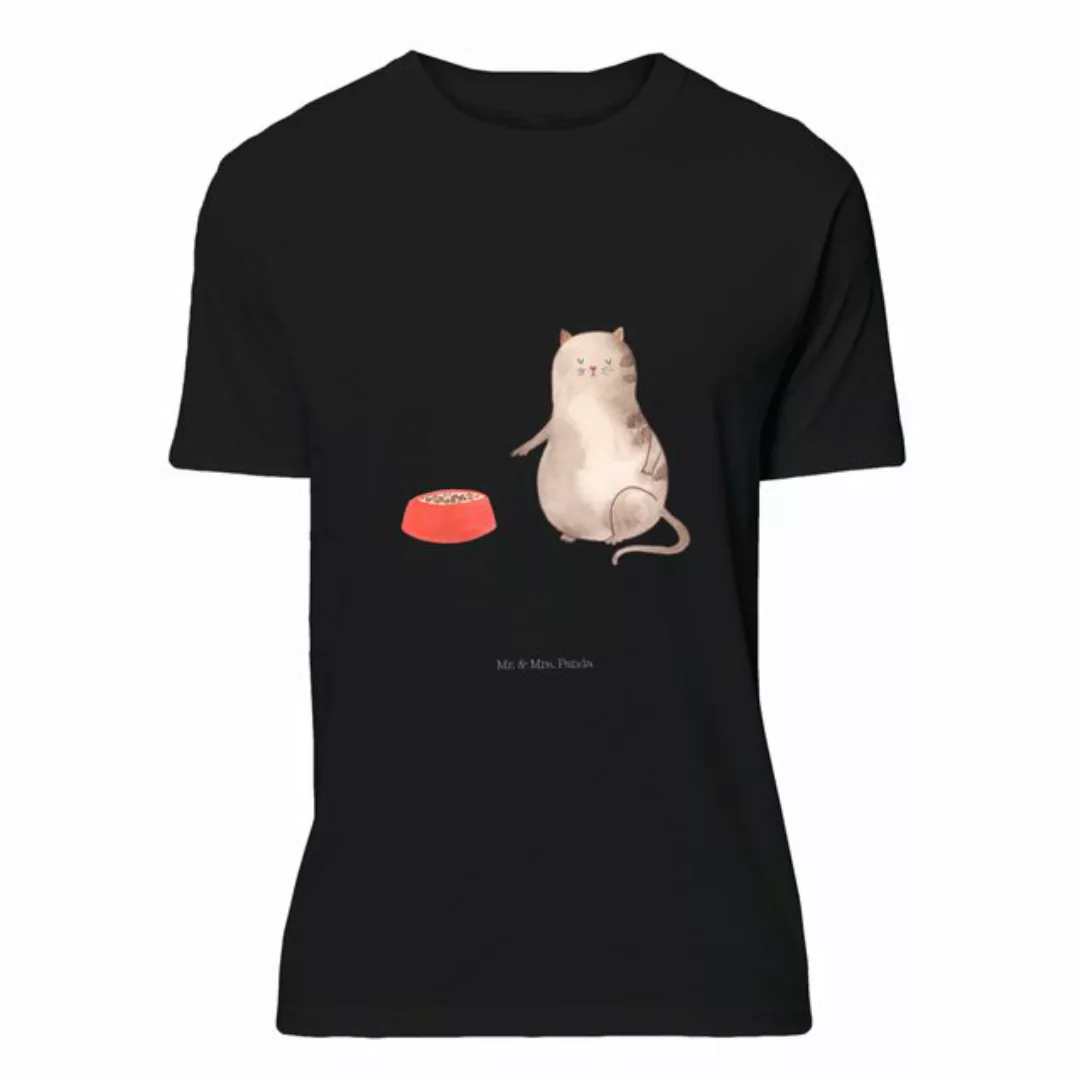 Mr. & Mrs. Panda T-Shirt Katze fressen - Schwarz - Geschenk, Katzenartikel, günstig online kaufen