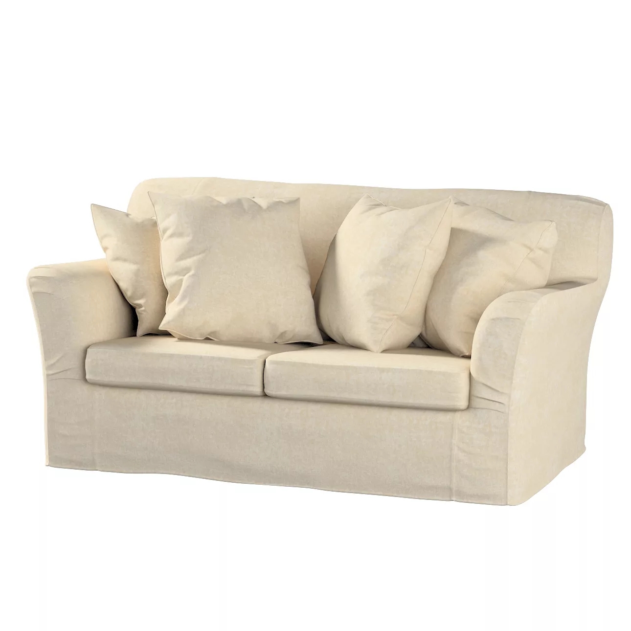 Bezug für Tomelilla 2-Sitzer Sofa nicht ausklappbar, grau-beige, Sofahusse, günstig online kaufen