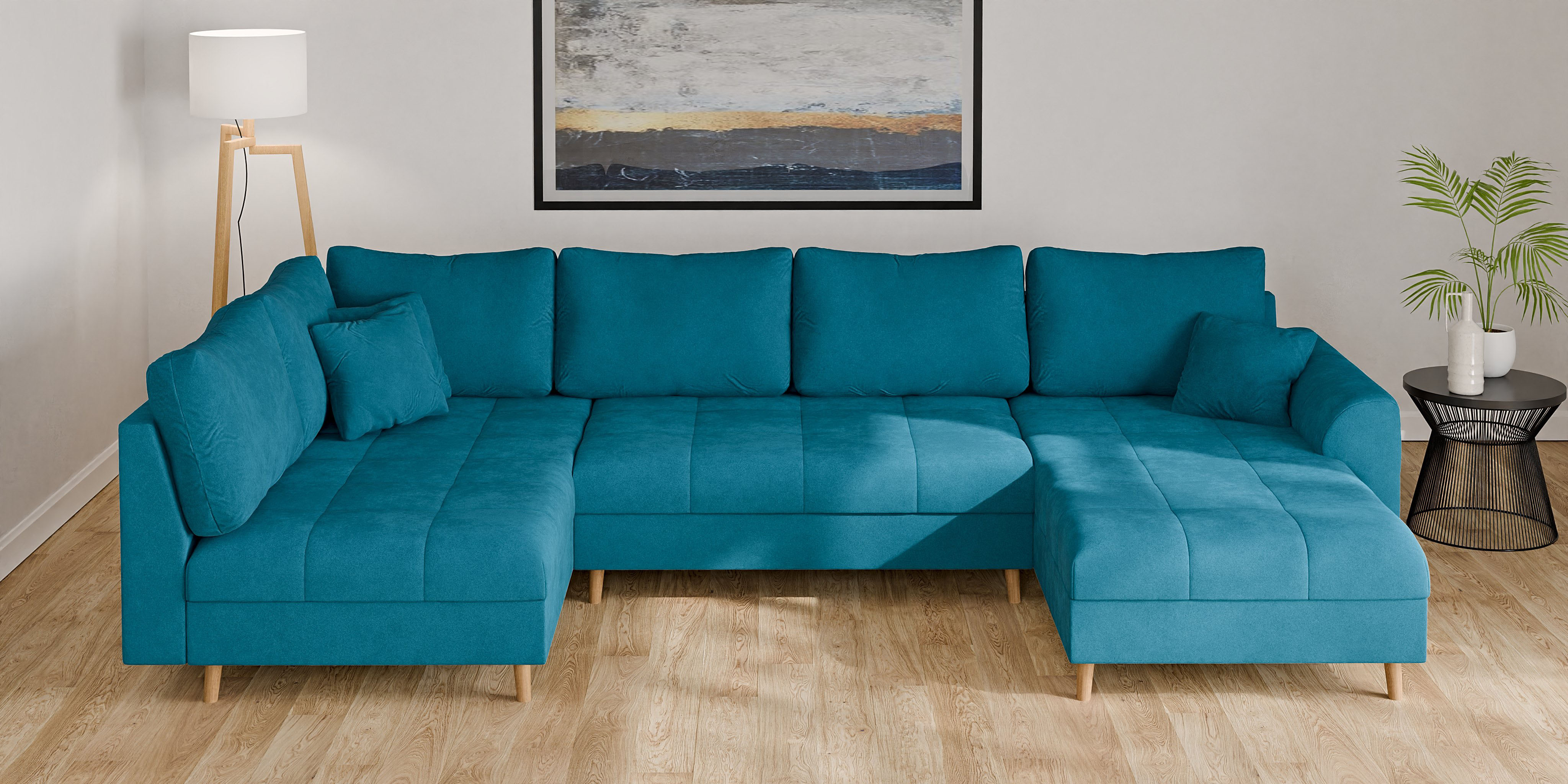 Home affaire Wohnlandschaft "CHARRE U-Form mit Ottomane, Maße B/T/H: 310/16 günstig online kaufen