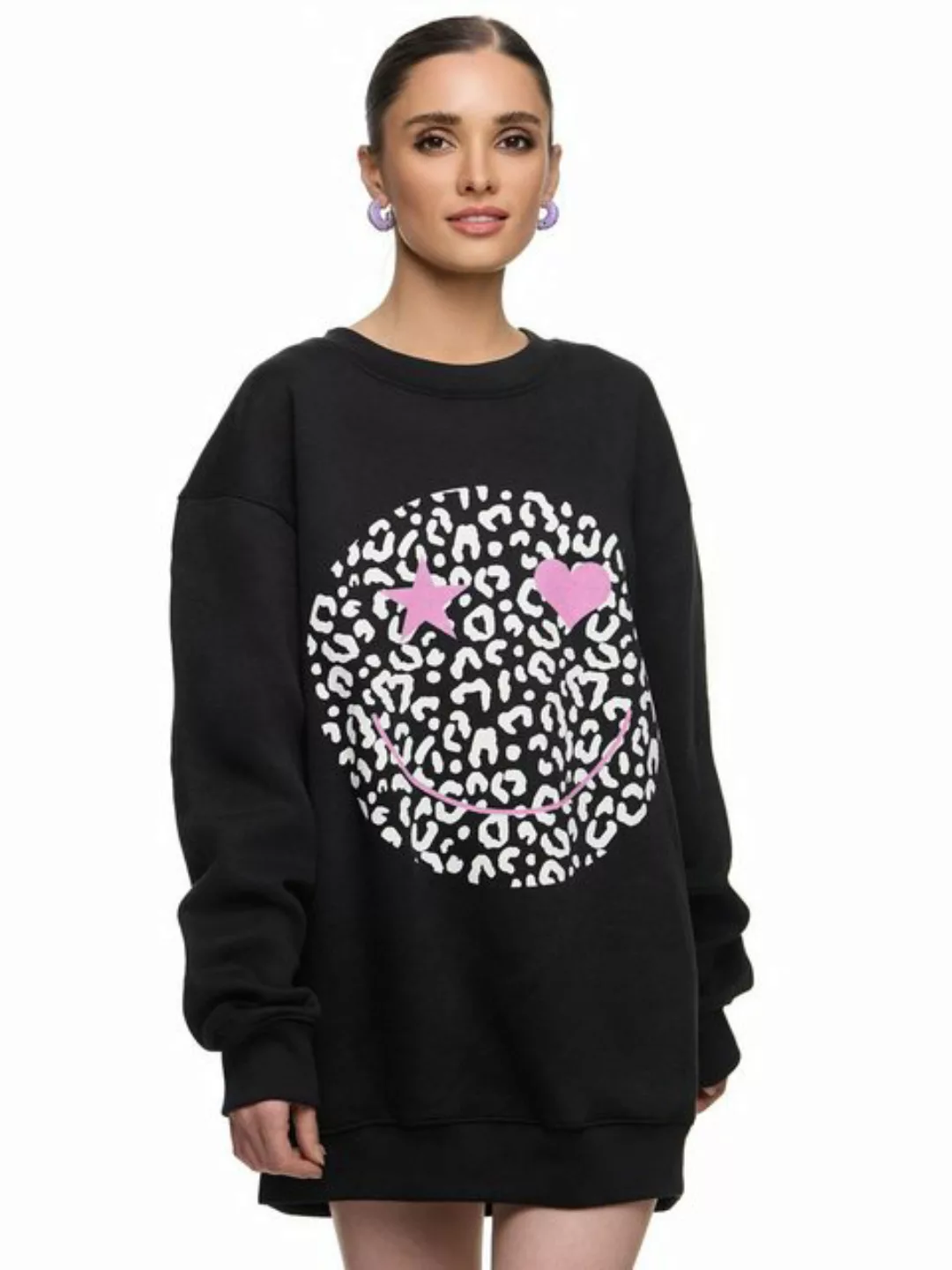 Worldclassca Sweatshirt Worldclassca Oversized Sweatshirt Happy Love Print günstig online kaufen