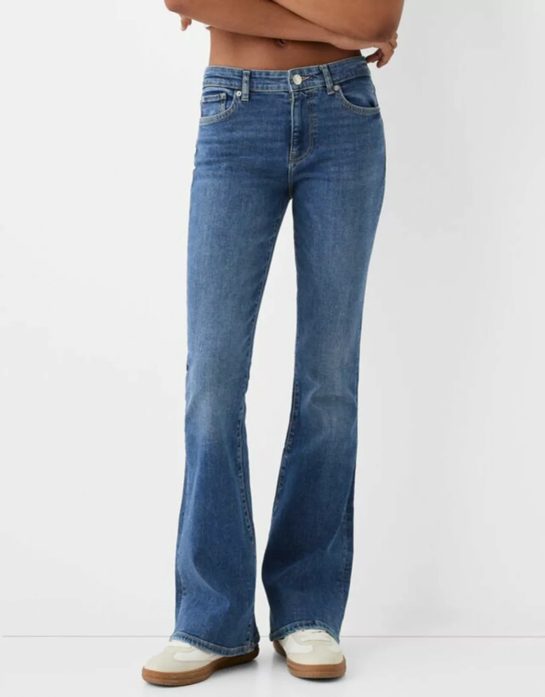 Bershka Jeans-Schlaghose Bskteen 32 Ausgewaschenes Blau günstig online kaufen