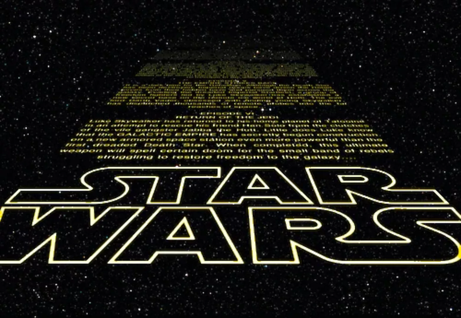 KOMAR Papier Fototapete - Star Wars Intro - Größe 368 x 254 cm mehrfarbig günstig online kaufen