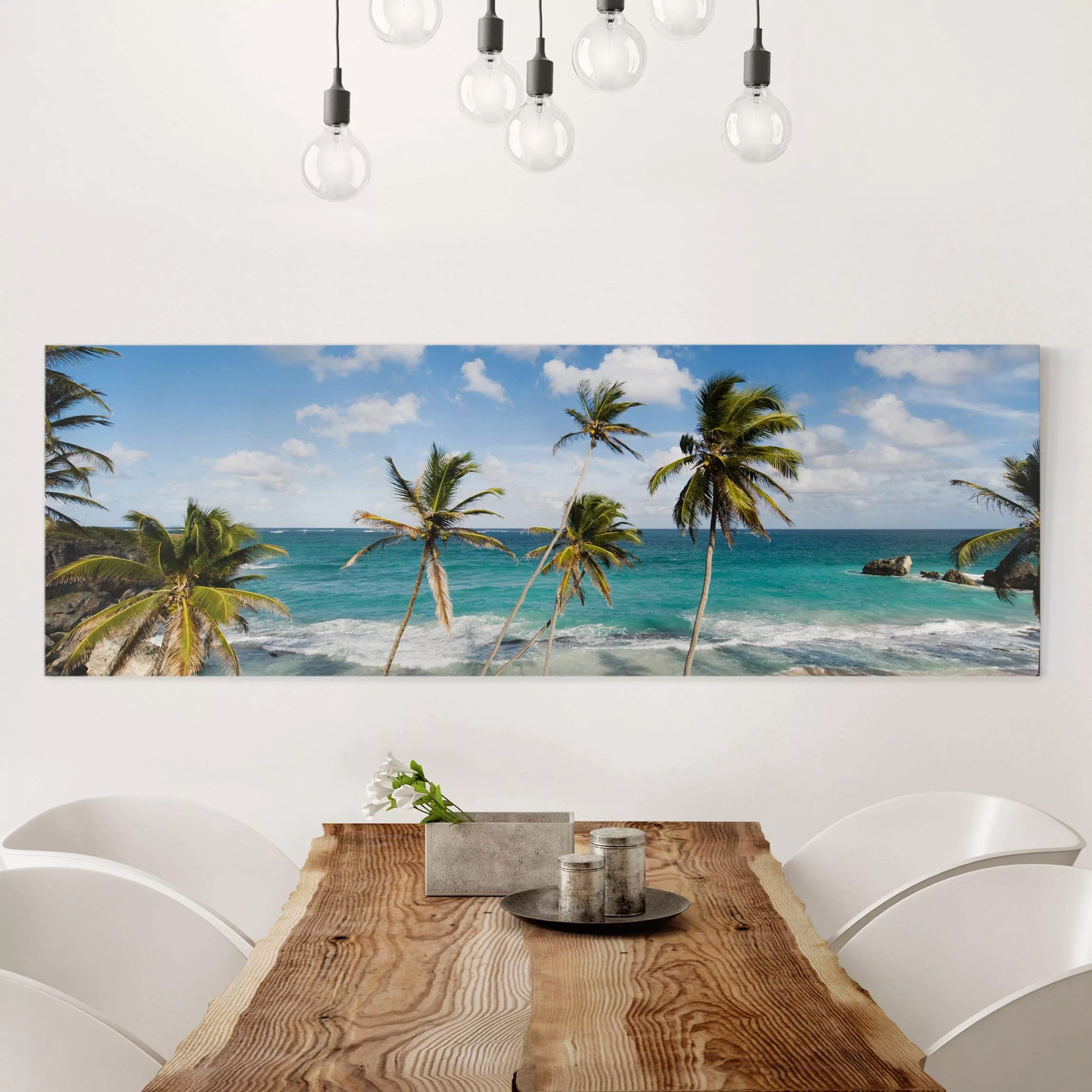Leinwandbild Strand - Panorama Beach of Barbados günstig online kaufen