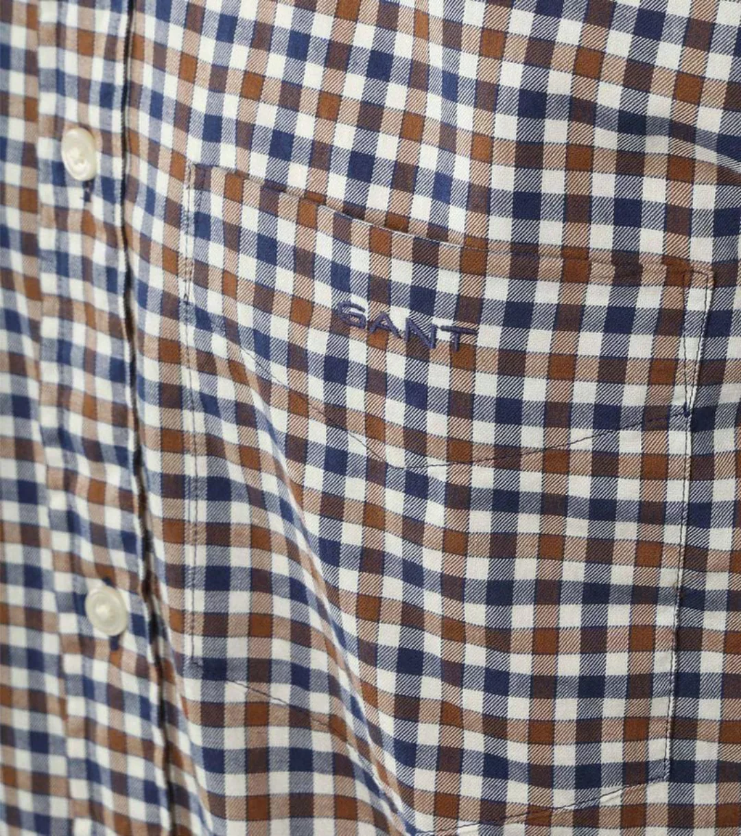 Gant Hemd Twill Gingham Multicolour - Größe 3XL günstig online kaufen