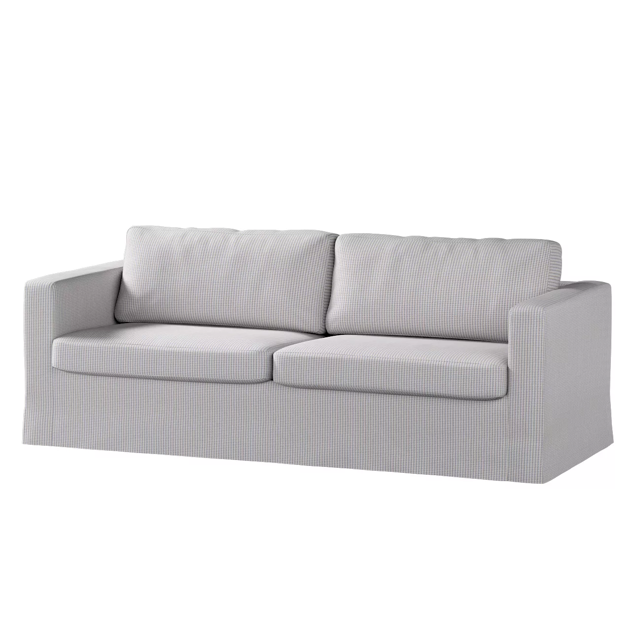 Bezug für Karlstad 3-Sitzer Sofa nicht ausklappbar, lang, beige-blau, Bezug günstig online kaufen
