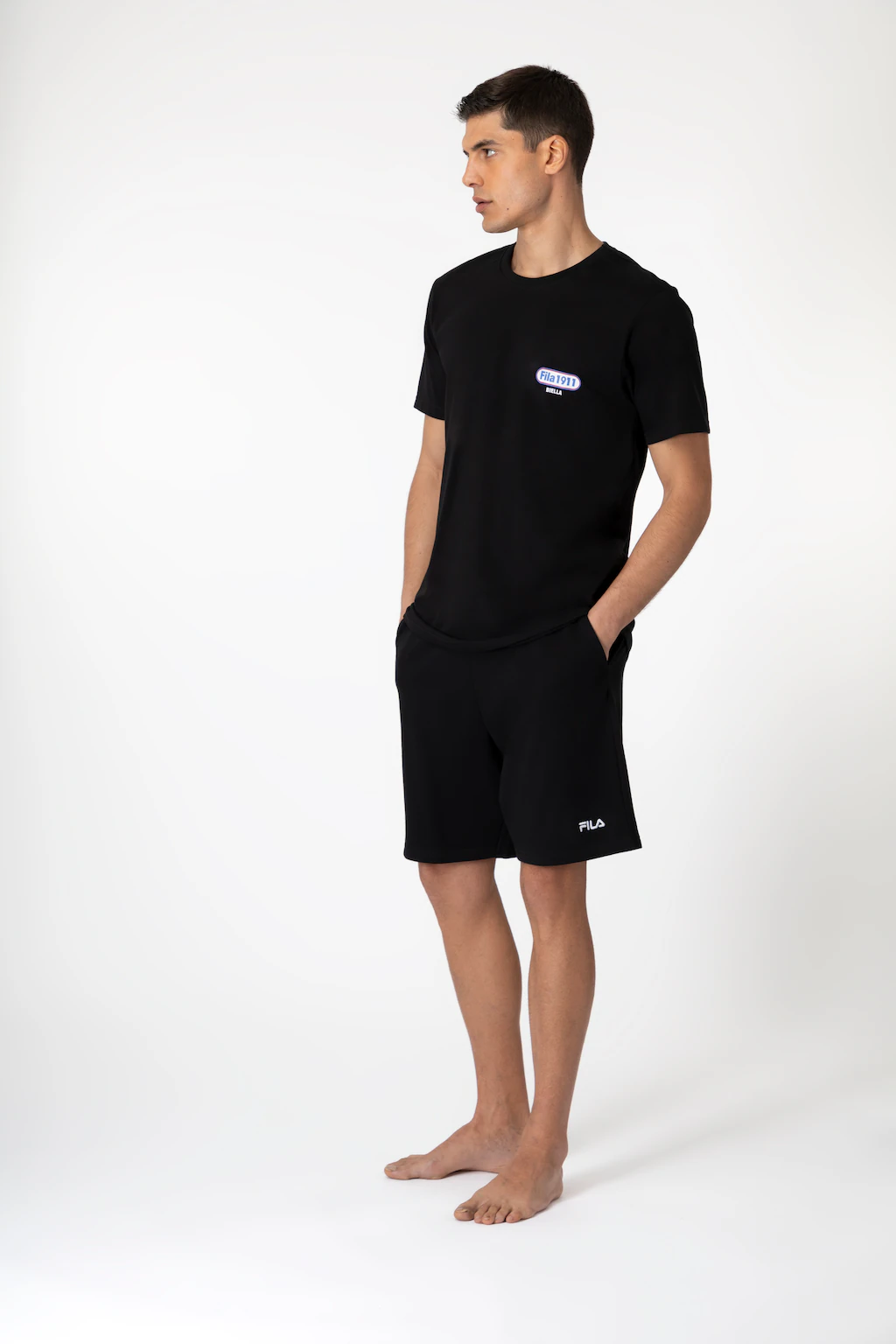 Fila Shorty "MAN JERSEY TOP + FRENCH TERRY PANTS PYJAMAS", (2 tlg.), mit sc günstig online kaufen