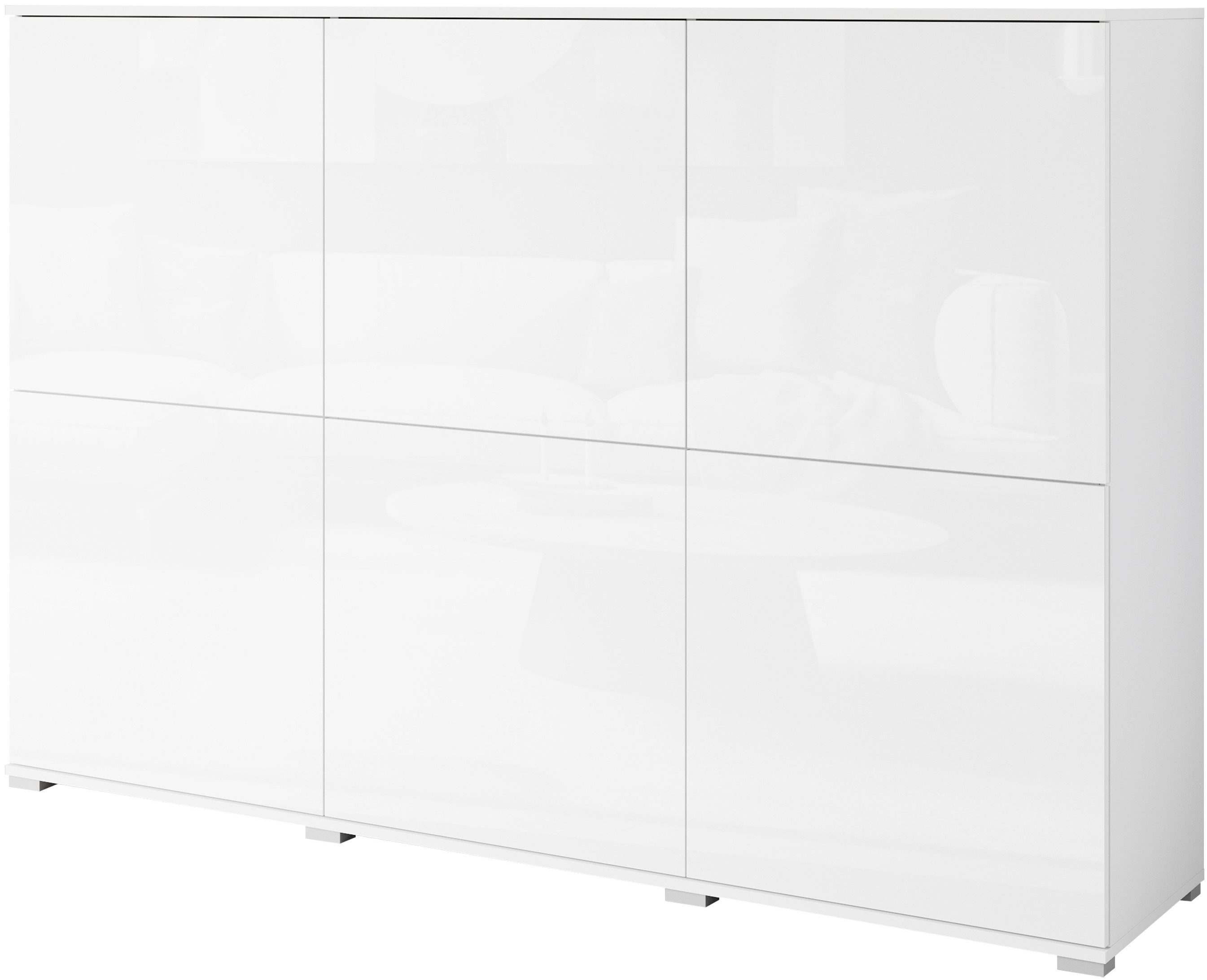 INOSIGN Highboard "Kenia, moderne grifflose Hochkommode mit 6 Türen, Breite günstig online kaufen