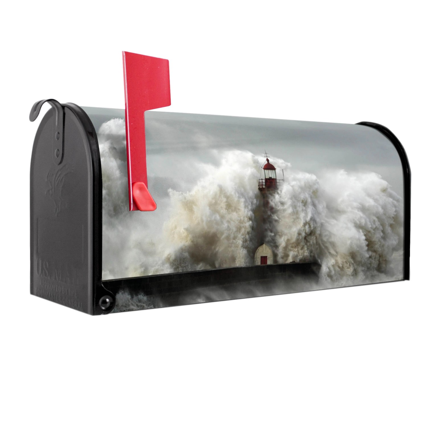 Banjado Amerikanischer Briefkasten Schwarz 48x22x16cm US Mailbox Letterbox günstig online kaufen