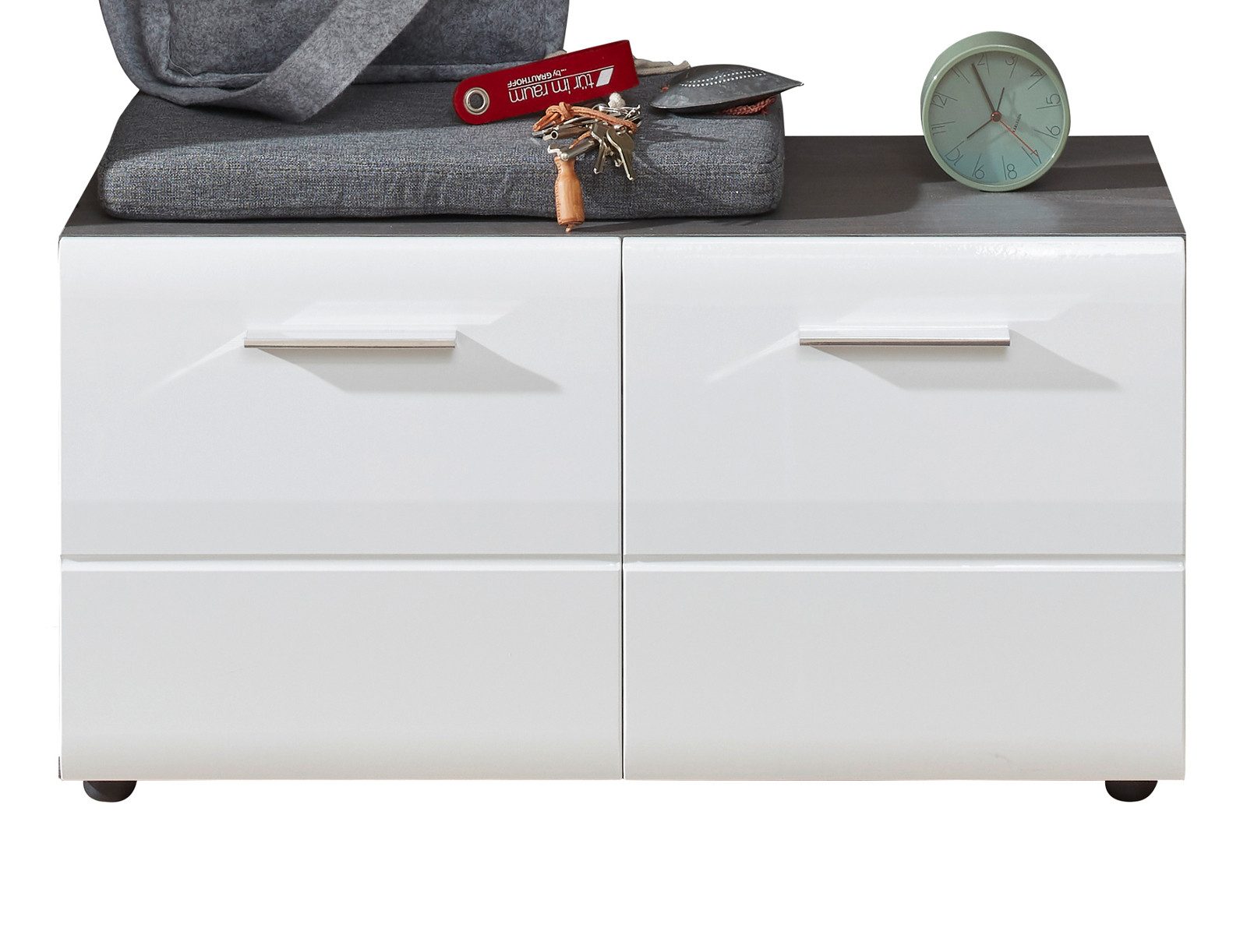 Furn.Design Sitzbank Line (Garderobenbank in weiß günstig online kaufen