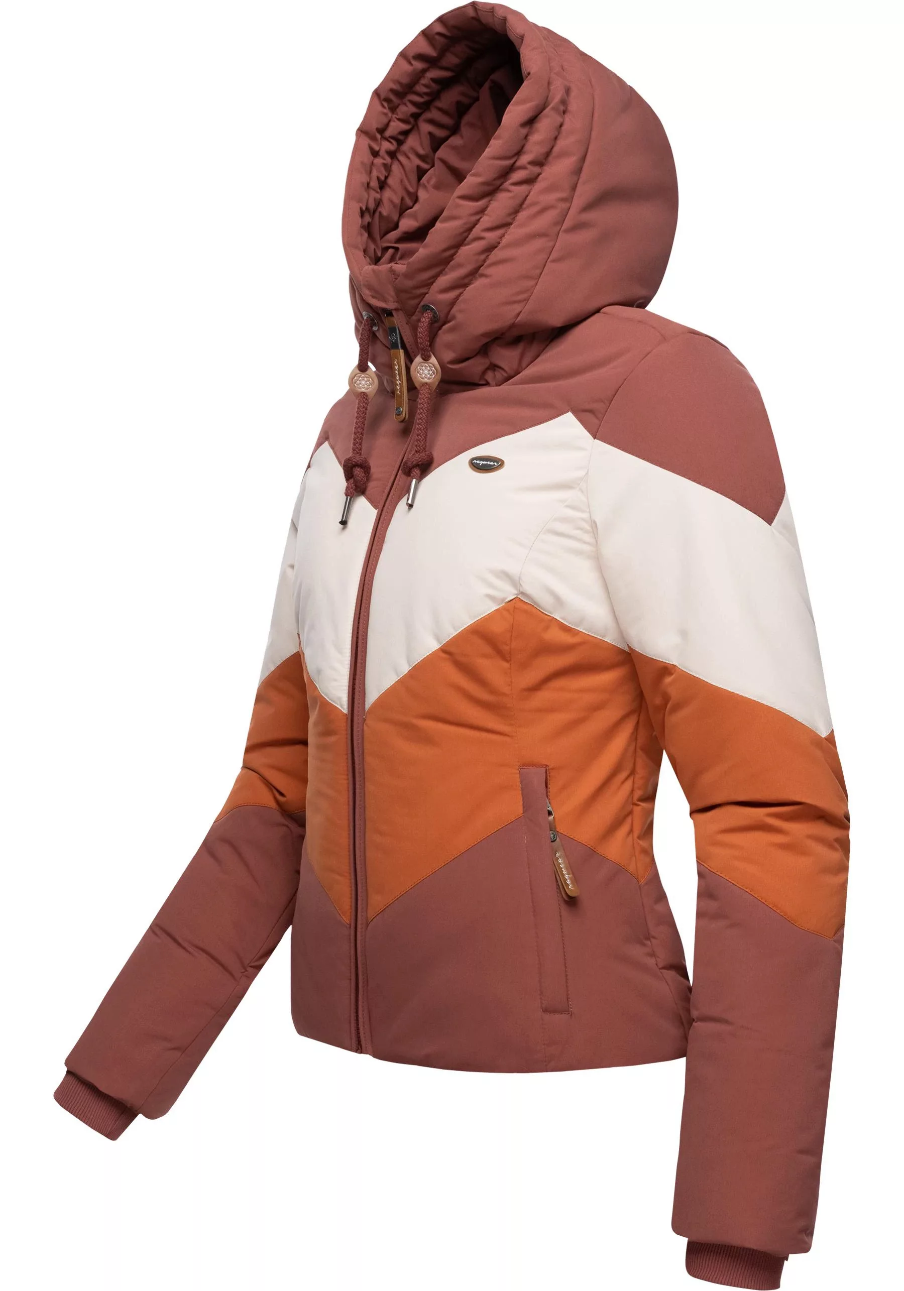 Ragwear Anorak "Novva Block", mit Kapuze, stylische Winterjacke mit V-Stepp günstig online kaufen