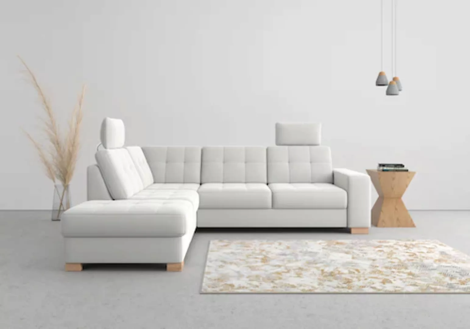 sit&more Ecksofa »Quincy L-Form«, wahlweise mit Bettfunktion und Bettkasten günstig online kaufen