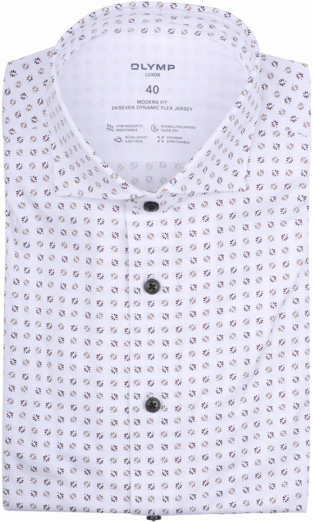 OLYMP Luxor Hemd mit Musterdruck - Größe 42 günstig online kaufen