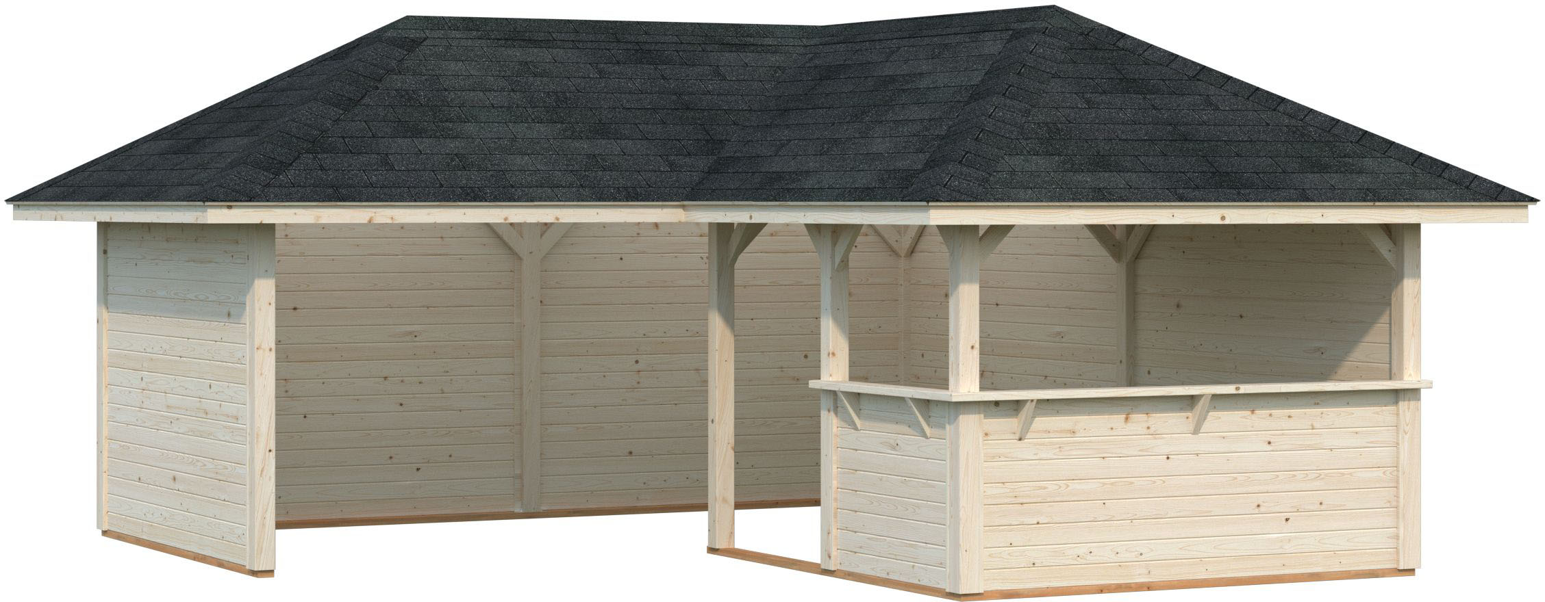 Palmako Holzpavillon "Bianca 24,9 m² Set 2", BxTxH: 588x588x323 cm günstig online kaufen