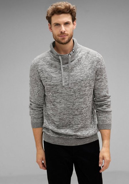 STREET ONE MEN Strickpullover in melierter Optik günstig online kaufen