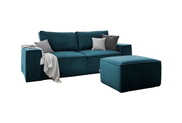 Luxusbetten24 Sofa Designer 2er Sofa Solaris, mit Stauraum und Schlaffunkti günstig online kaufen