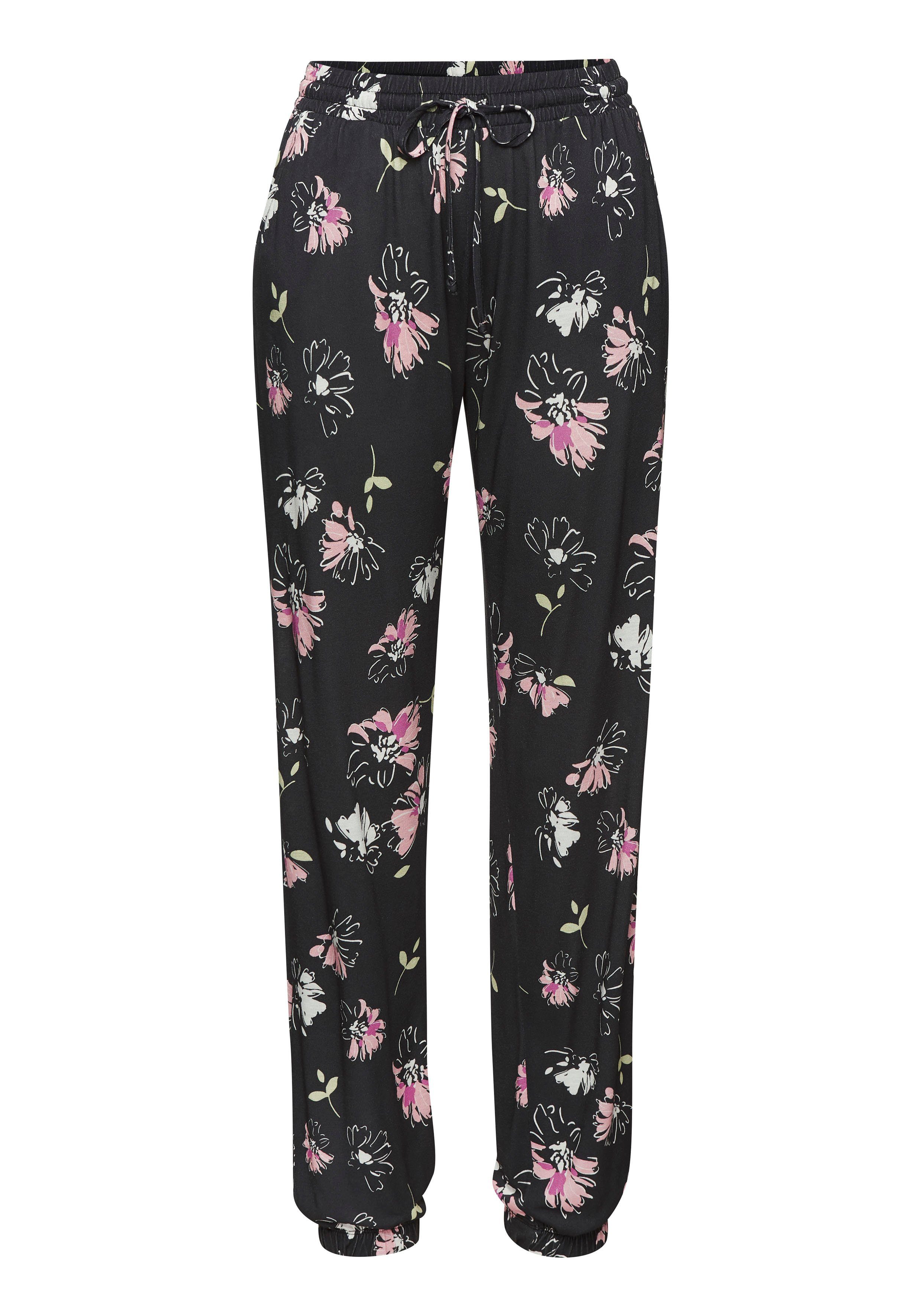 Vivance Jerseyhose mit großem Blumendruck, Schlupfhose günstig online kaufen
