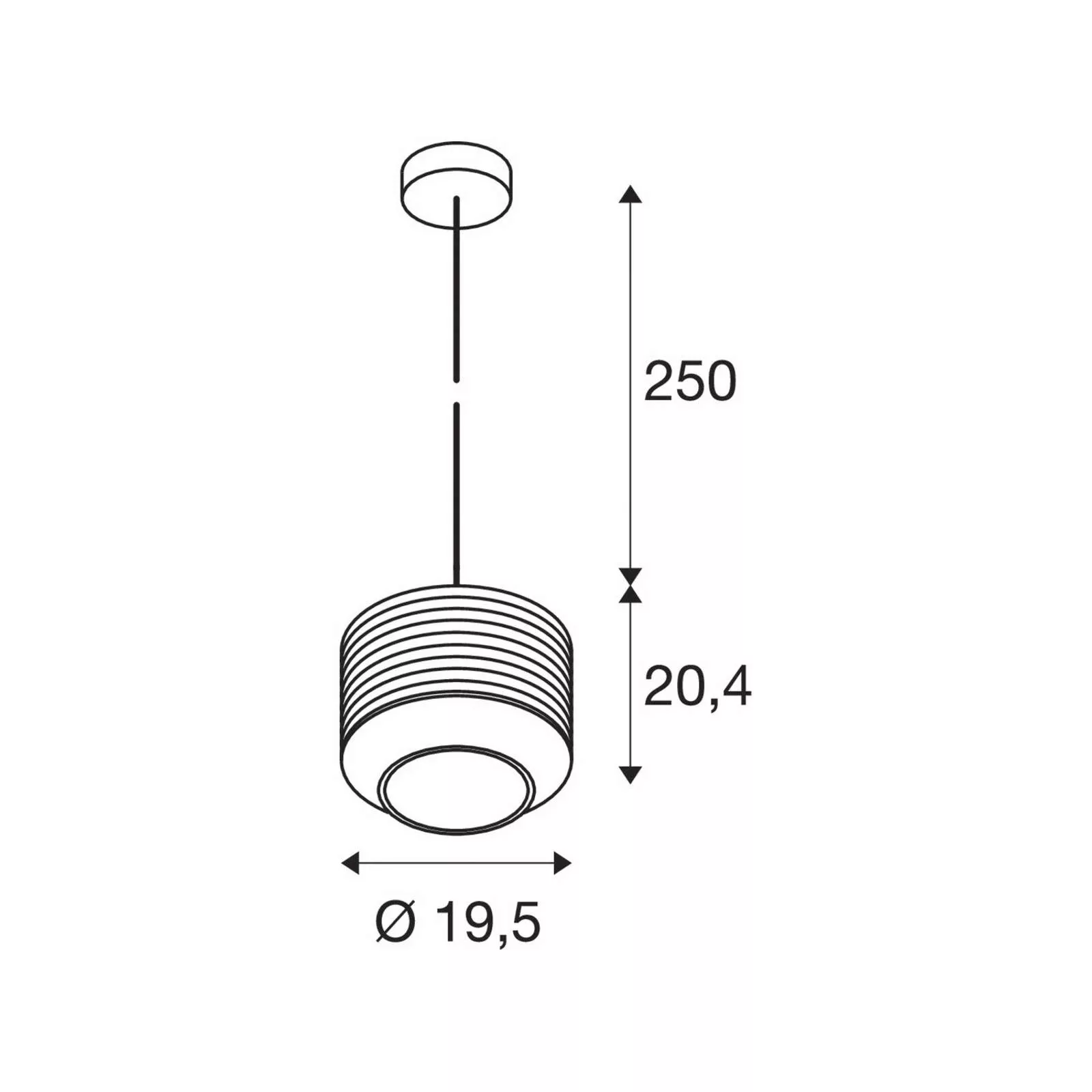 SLV Pendellampe Pantilo Rope 20, braun/amber/gold, Glas günstig online kaufen