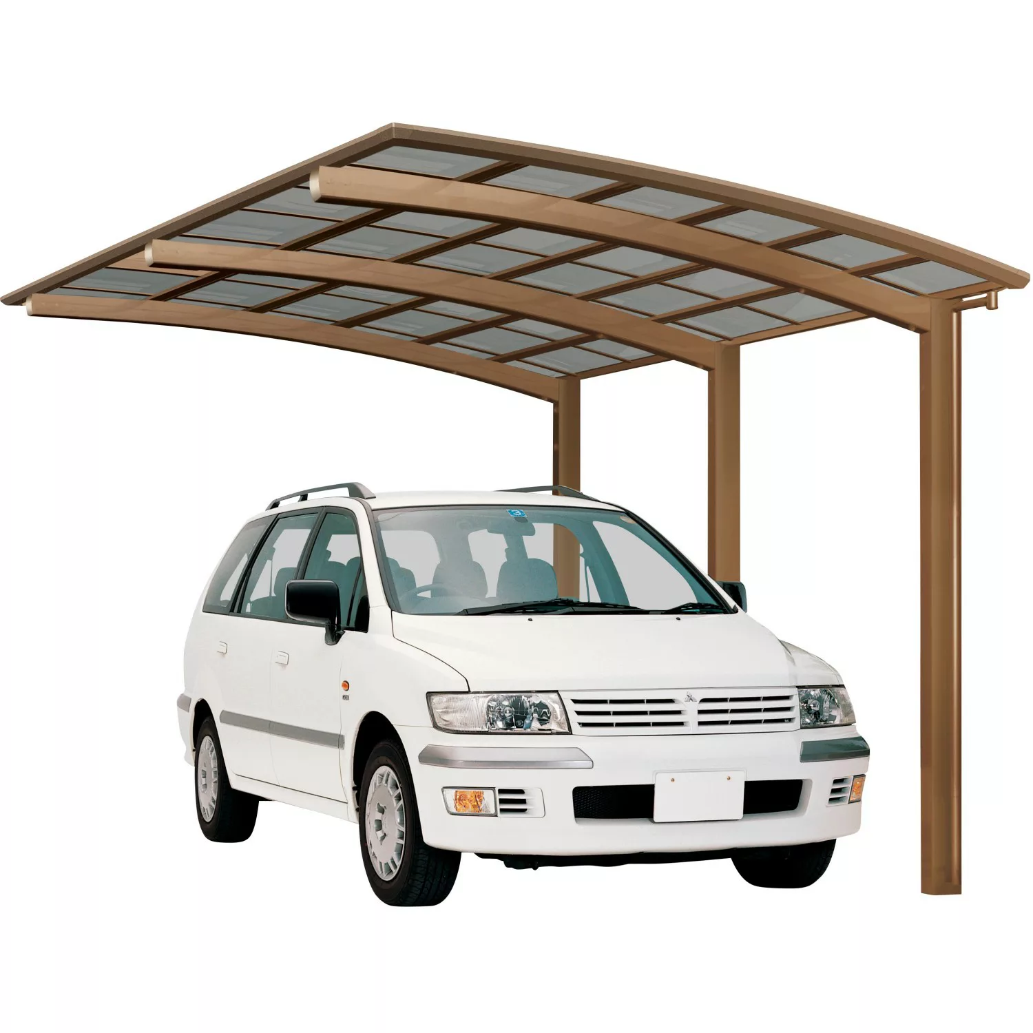 Ximax Alu Einzelcarport Portoforte Typ 110 Bronze XS 241 x 495cm Sonderfert günstig online kaufen