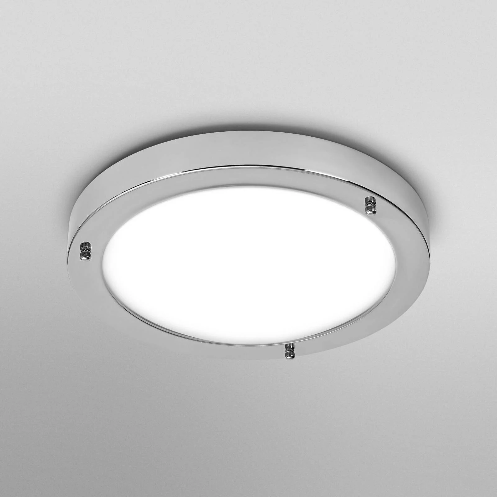 OSRAM Deckenlampe BATHROOM, chrom, Ø 31 cm, Metall/Glas IP44 günstig online kaufen
