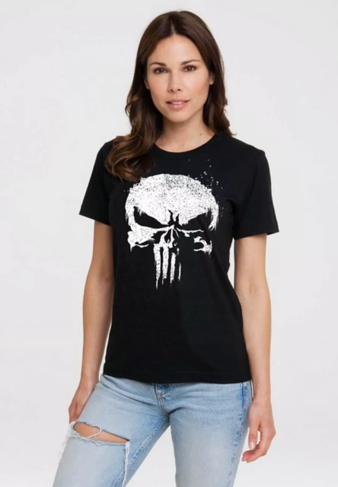 LOGOSHIRT T-Shirt Marvel - Punisher TV Skull mit lizenziertem Print günstig online kaufen