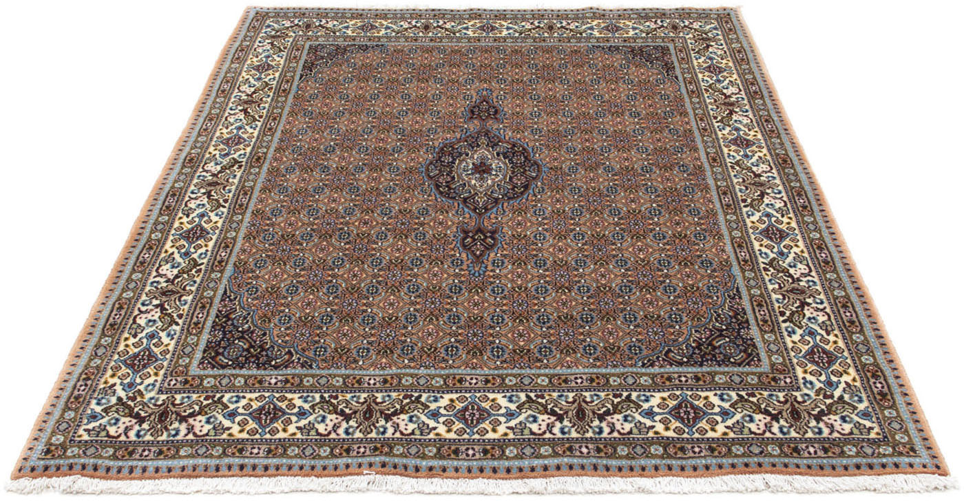 morgenland Wollteppich »Moud Stark Gemustert Beige 194 x 144 cm«, rechtecki günstig online kaufen