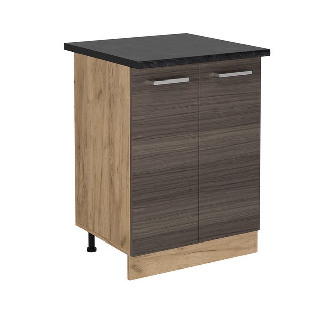 Vicco Unterschrank R-Line, Edelgrau/Goldkraft Eiche, 60 cm, AP Anthrazit günstig online kaufen