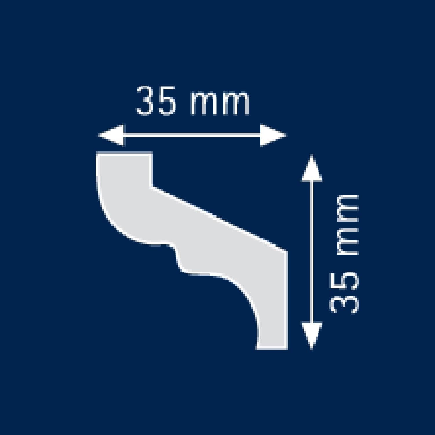 PROVISTON Stuckleiste Polystyrol, 35 x 35 günstig online kaufen