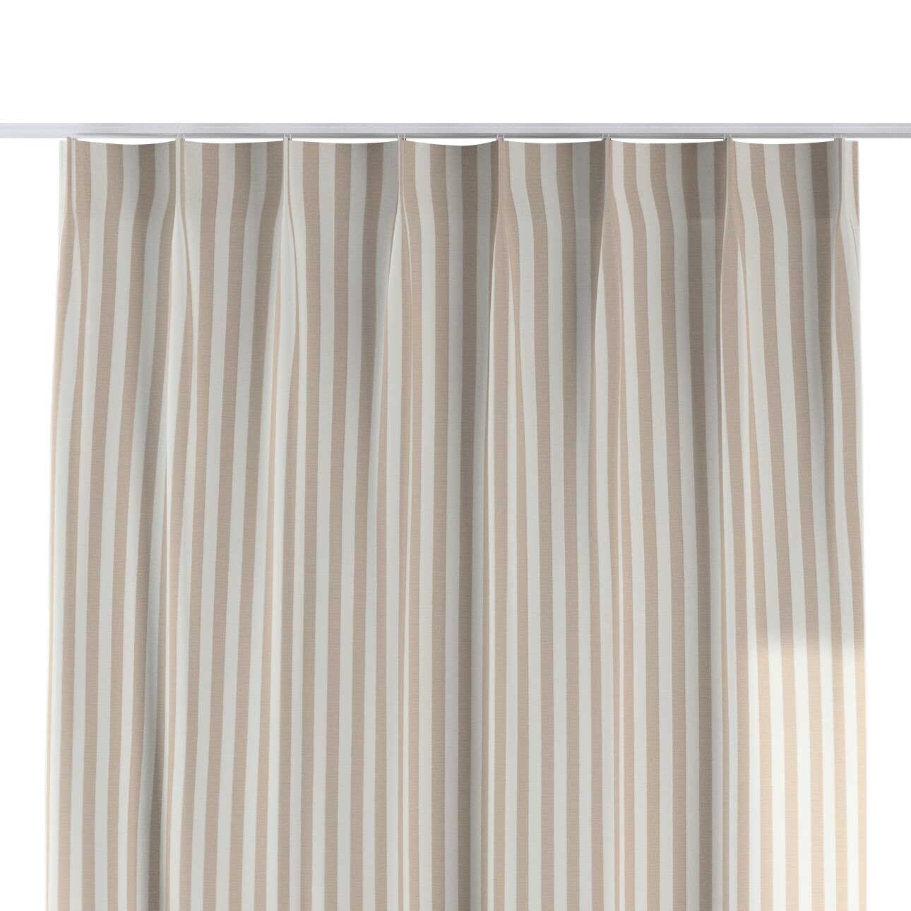 Vorhang mit flämischen 1-er Falten, hellbraun-ecru , Quadro (136-07) günstig online kaufen