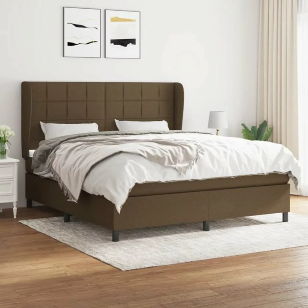 vidaXL Boxspringbett Boxspringbett mit Matratze Taupe 180x200 cm Stoff Bett günstig online kaufen