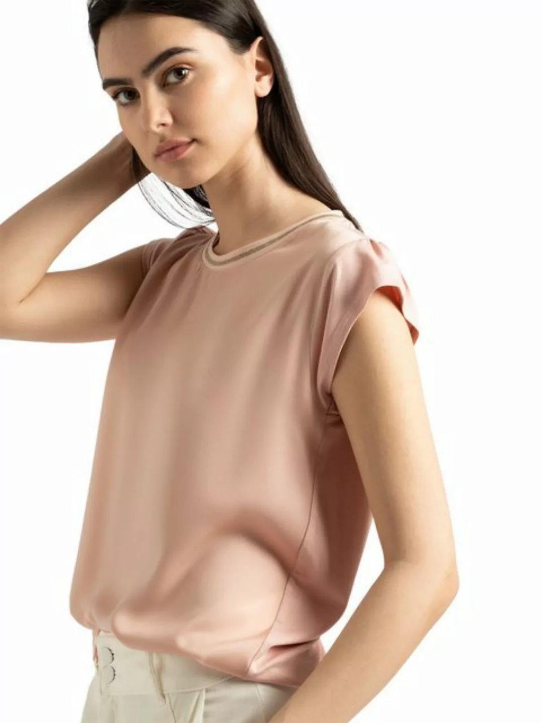 Satinfront-Shirt, powder rose, Sommer-Kollektion günstig online kaufen