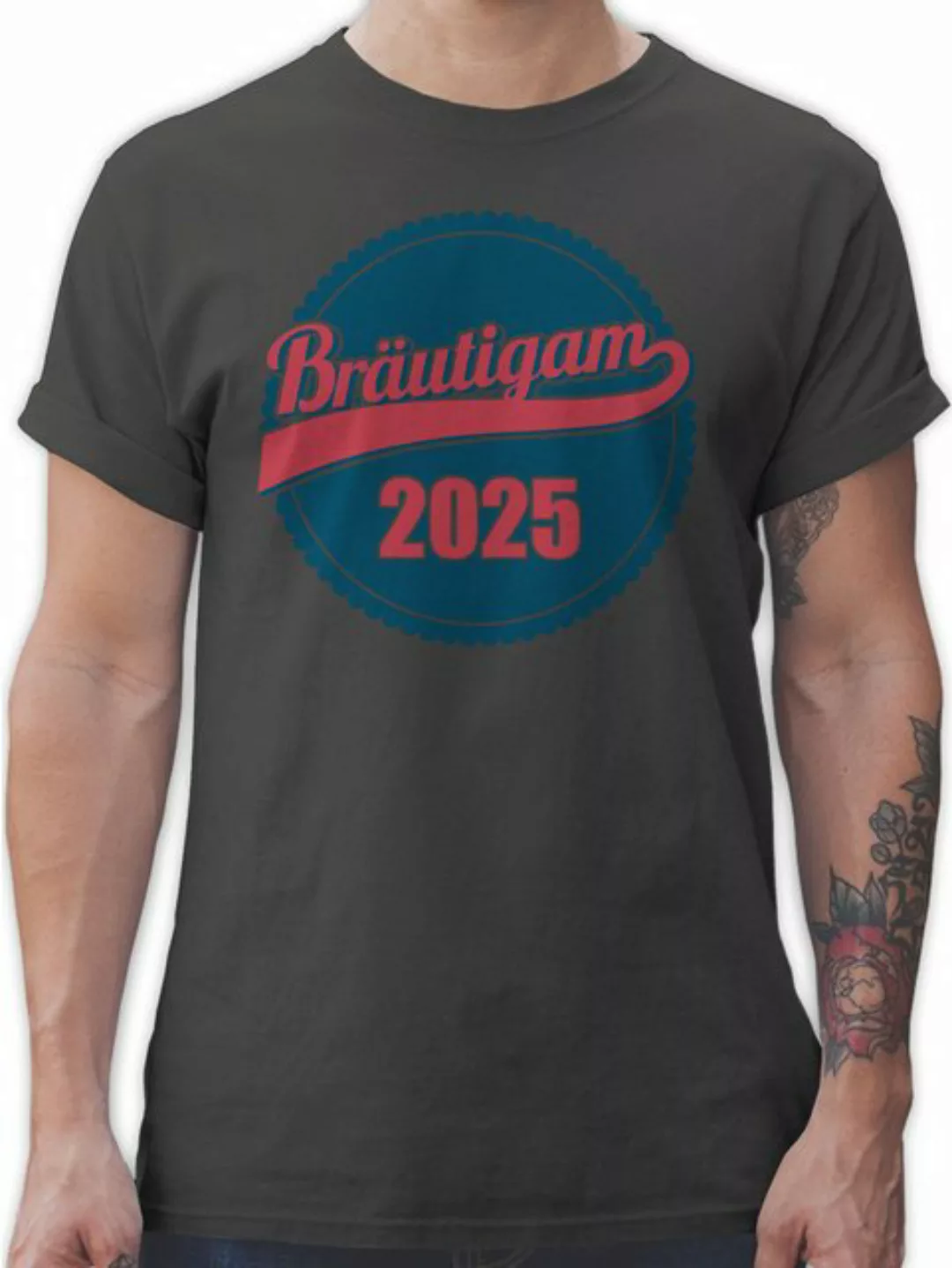 Shirtracer T-Shirt Bräutigam 2025 JGA Männer günstig online kaufen