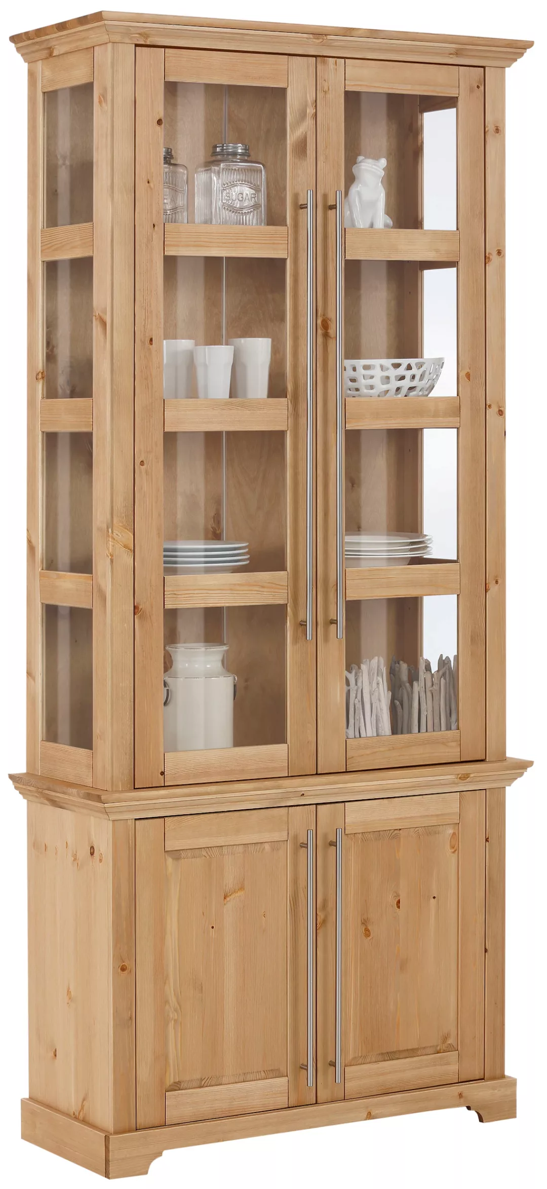 Home affaire Vitrine "Meliss", aus massiver Kiefer, FSC Breite 94 cm günstig online kaufen