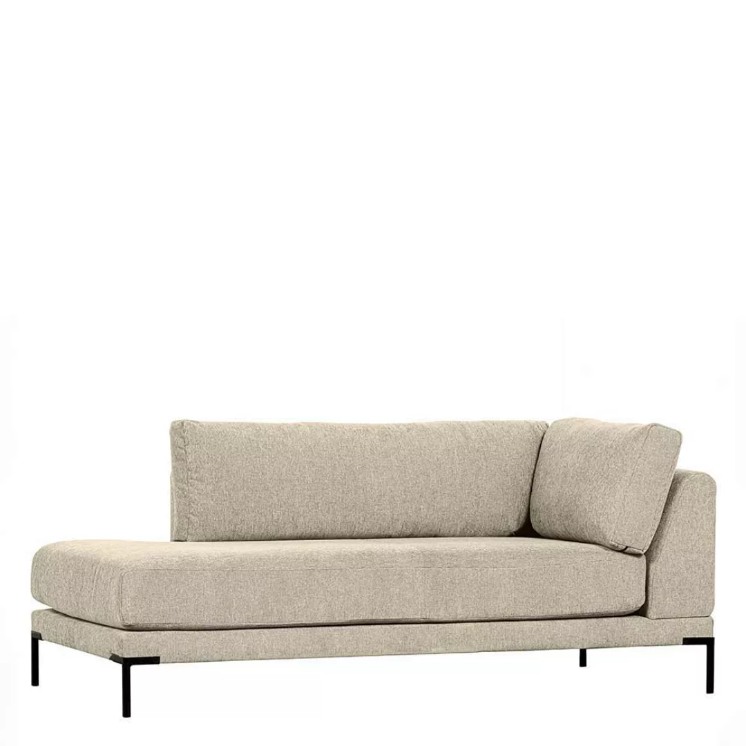 Modul Sofa Kombination 5-teilig in Beige Fußgestell aus Metall (fünfteilig) günstig online kaufen