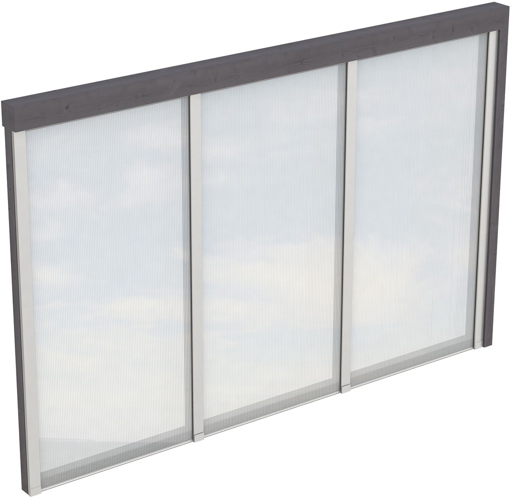 Skan Holz Seitenwand m. Polycarbonatplatten (WA) 305 x 200 cm Fichte Grau günstig online kaufen