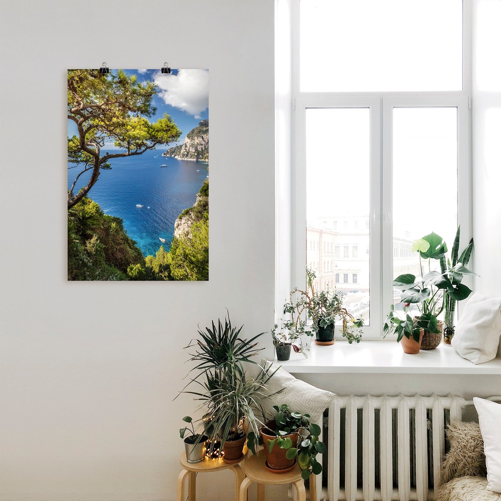 Artland Wandbild »Punta de Masullo, Insel Capri, Italien«, Meer Bilder, (1 günstig online kaufen