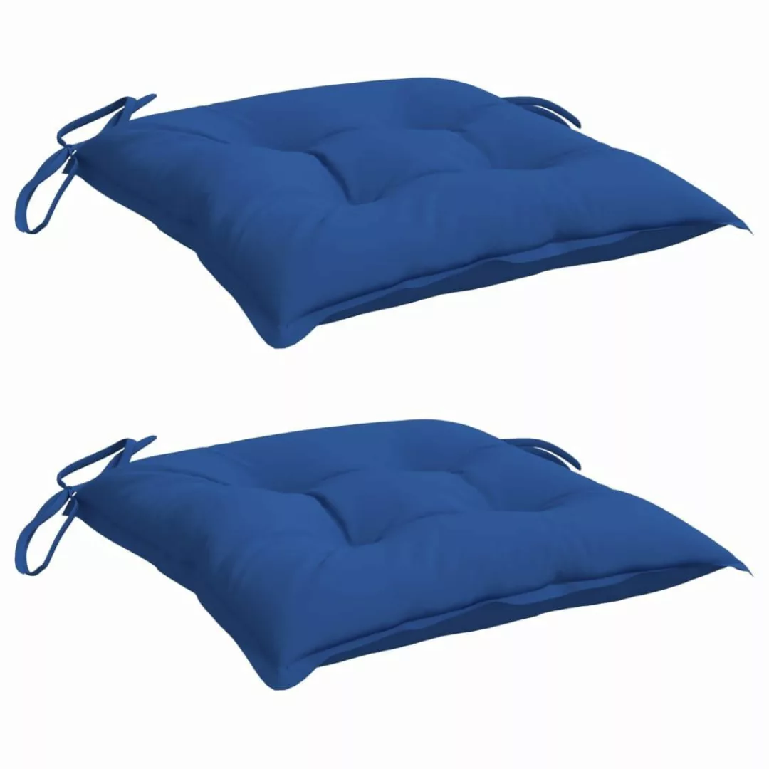 vidaXL Sitzauflage Stuhlkissen 2 Stk. Blau günstig online kaufen